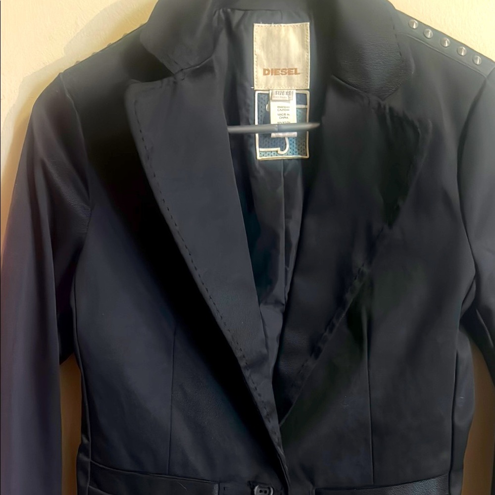 Diesel Black Blazer Classic Suit Jacket